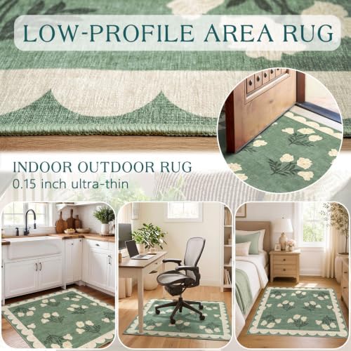 3x3 Square Entryway Rug - Front Door Mat Indoor Outside Entrance