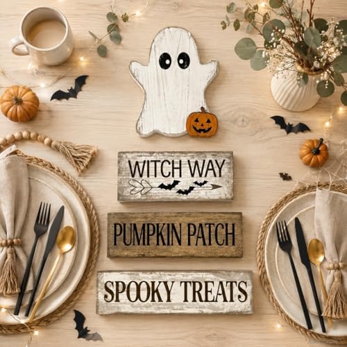 Halloween Ghost Decor Indoor, Halloween Table Decorations for Home