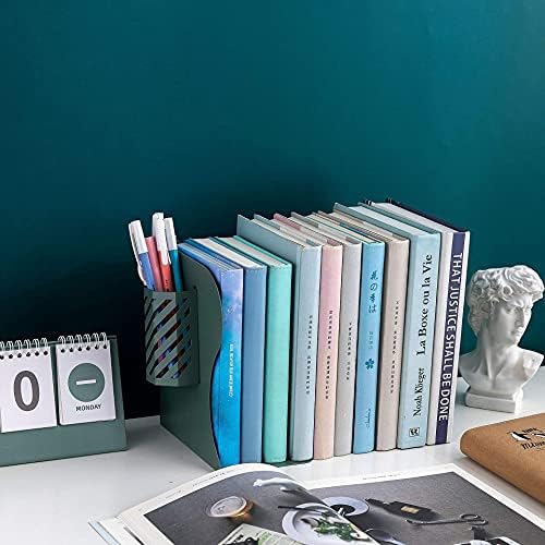 Adjustable Bookends Metal Book Ends for Heavy Book Holder Heavy Duty Bookends Nonskid / Blue