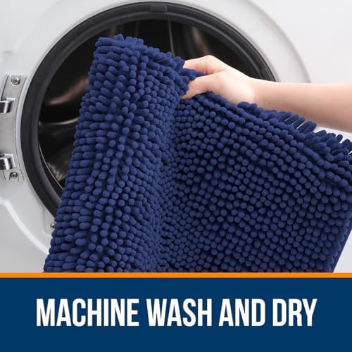OLANLY Bathroom Runner Rugs 59x20, Extra Soft Absorbent Chenille Bath Rugs