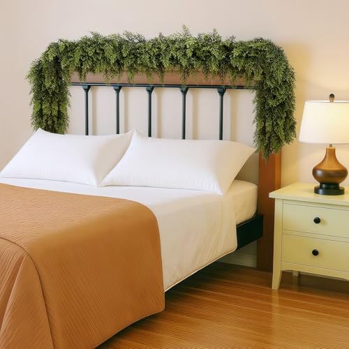 2 Pack 6Ft Christmas Garland, Real Touch Cedar Garland