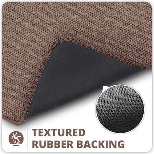 Bosap Bath Mat,Ultra Thin Bathroom Runner Rugs,Large Bath Mats for Bathroom,Quick Dry,Non-Slip,Machine Washable,Low