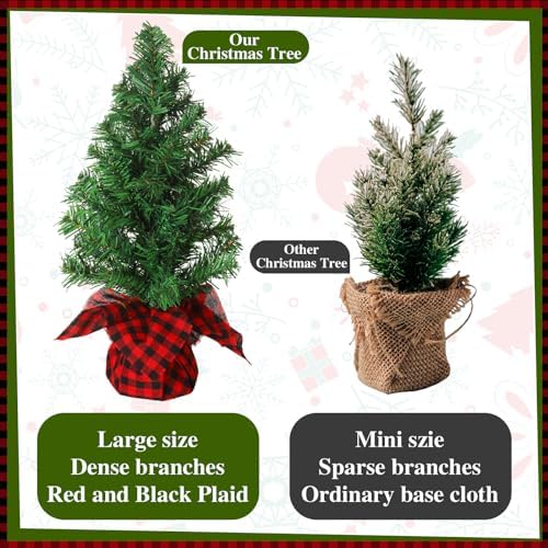 Ceenna 6 Pcs Mini Artificial Christmas Trees Tabletop Unlit,15.75 Inch