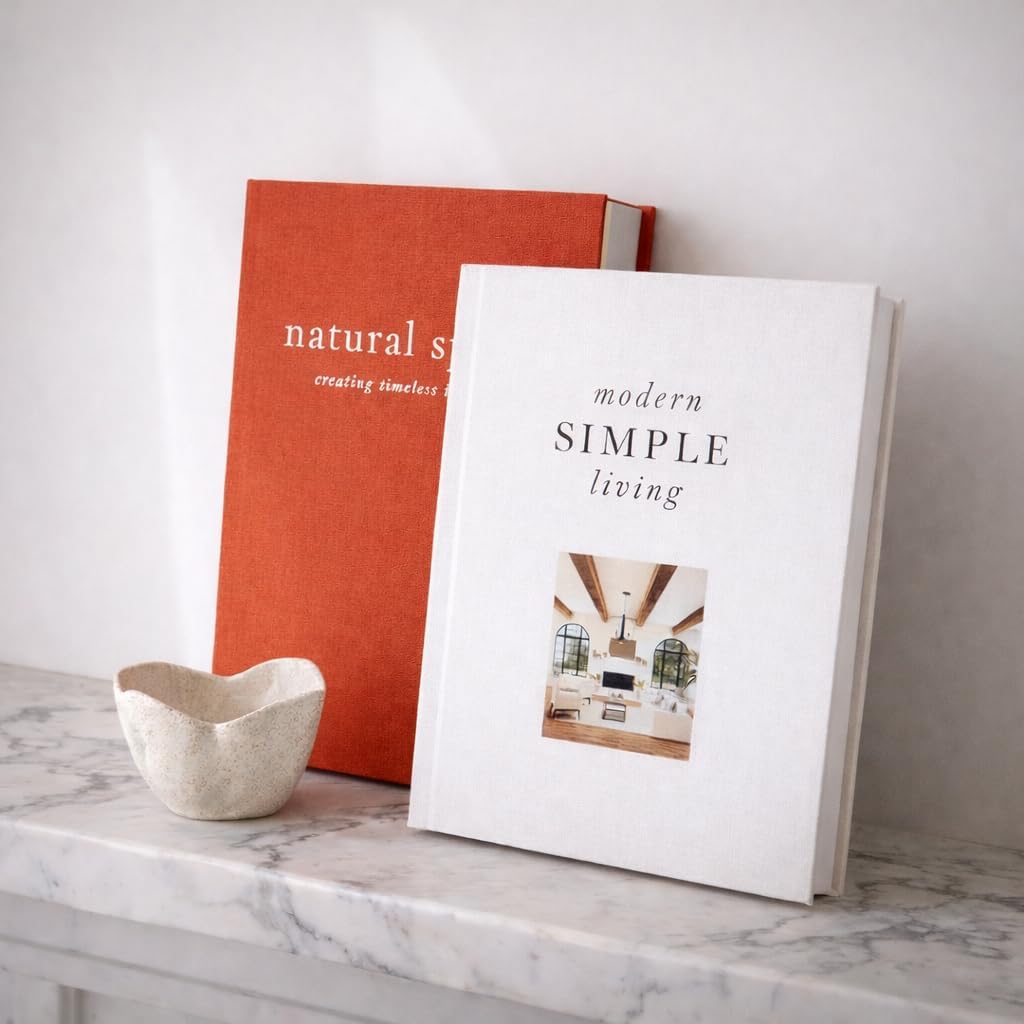 Decorative Books / Bookshelf or Mantel Styling / Set of 2
