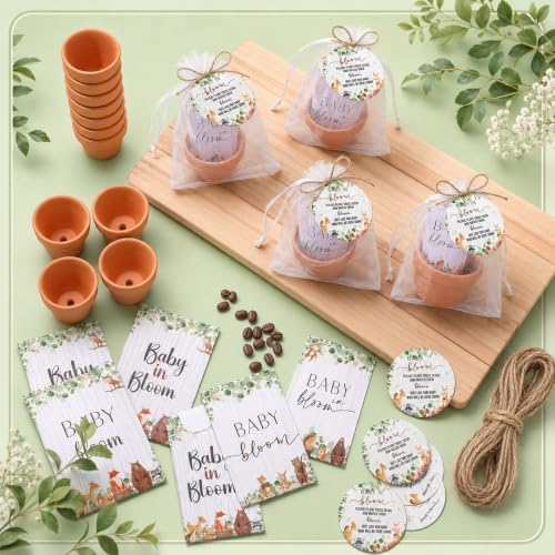 Reallnaive 24sets Baby Shower Party Favors Baby in Bloom Seed Packets