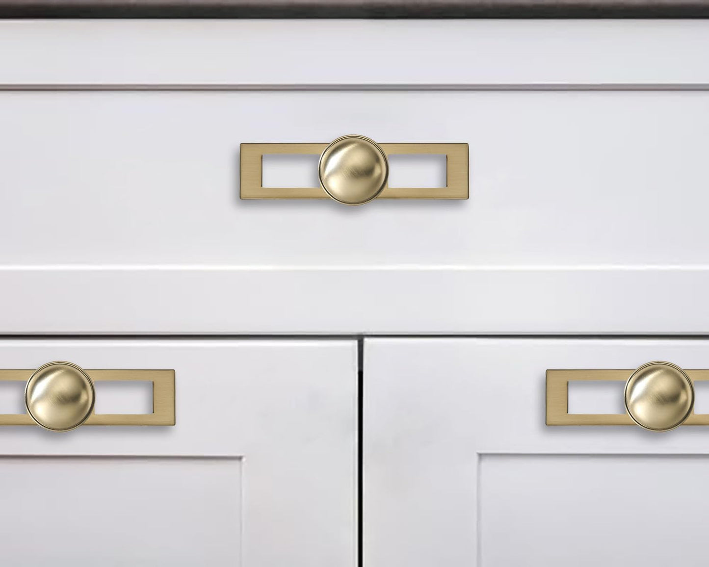 10 Pack 1-1/4 Inch Cabinet Knobs Backplate with 4 Inch Base Plate Zinc Solid Champagne Bronze Kitchen Cabinet Handles
