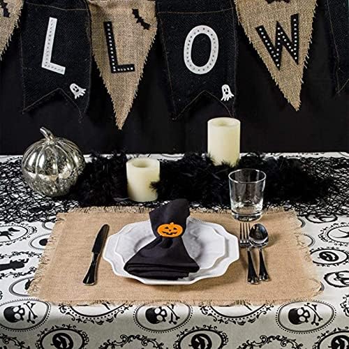 wonlex Halloween Napkin Rings Set of 4, Pumpkin Napkin Ring for Table Setting, Halloween Fall Decorations, Table Decor, Home Decor (Halloween Pumpkin)