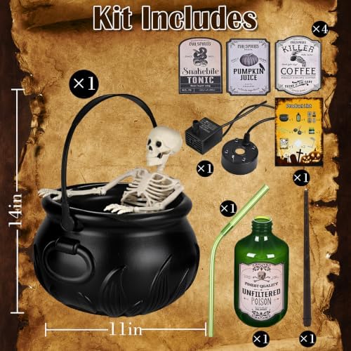 PYOF Halloween Decorations Indoor, Large Witches Cauldron Halloween Decor