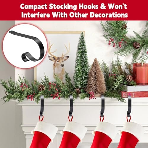 Christmas Stocking Holder, 4 Pack Stocking Holders For Mantle Fireplace