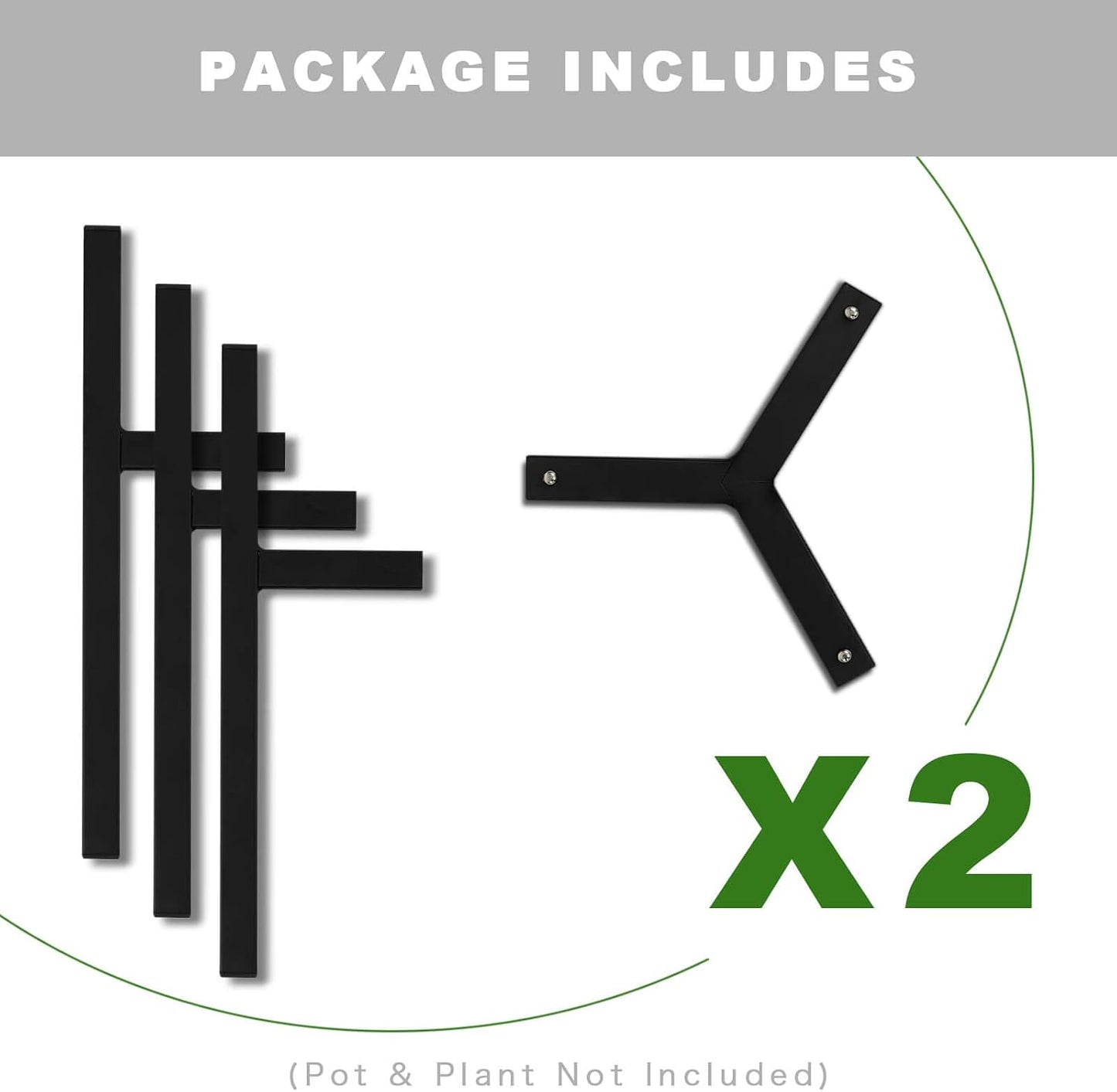 2 Pack Adjustable Plant Stand, Metal Planter Stands Indoor Outdoor, Mid Century Modern Plant Holder, Fit 8 10 12 inch