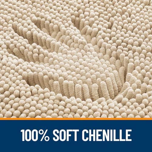 OLANLY Bathroom Rugs 36x24, Extra Soft Absorbent Chenille Bath Rugs