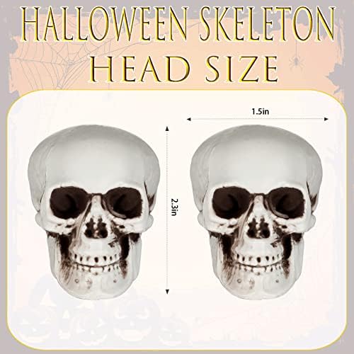 10 Mini Halloween Skull Heads - Skull Decor for Party, Table Decor, Home Gift