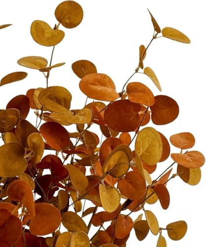 12 Pcs Artificial Fall Eucalyptus Stems, 27 Inch