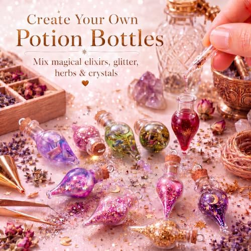 Patelai 30 Pcs Mini Glass Bottles with Cork Glass Tiny Potion Bottles with Lids Clear Mini Wishing Spell Jars with 20 Meters Hanging Rope for Necklace Making Halloween DIY Art Craft(Teardrop-Shaped)