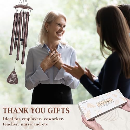 Thank You Gifts for Women Men, 32" Wind Chimes, Teacher Appreciation Gifts