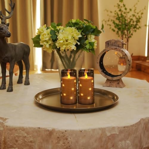Homemory 3"x6" Flameless Candles, Flickering LED Pillar Candles with Remote