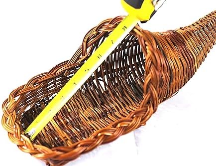 14'' long wicker cornucopia basket