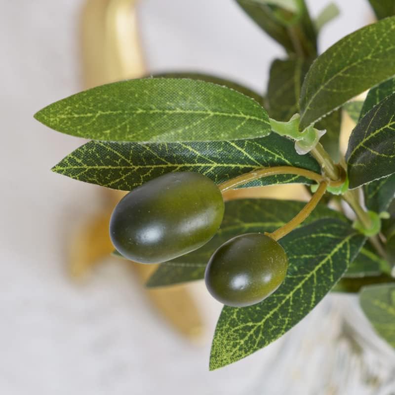 Artificial Olive Branches for Vases Faux Olive Branch Stems Leaves / 19 Inch / Set of 4