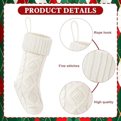 Christmas Stockings 18 Inches,Knitted Socks Christmas Decoration