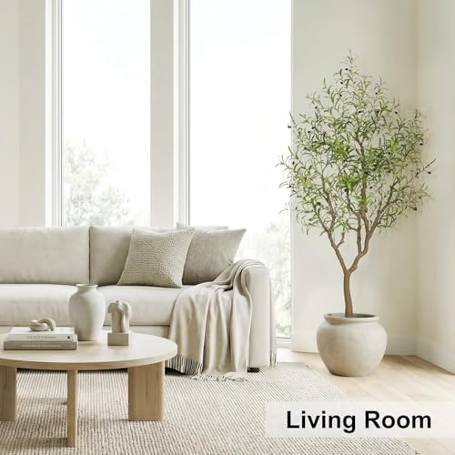 LYERSE Artificial Olive Tree 6ft with Large Branches and Lifelike Fruits
