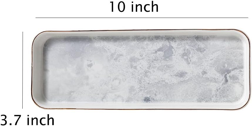 Chic Ceramic Marble Dessert Plate Cake Plate Jewelry Dish Ring Dish Cosmetics Organizer / Rectangle
