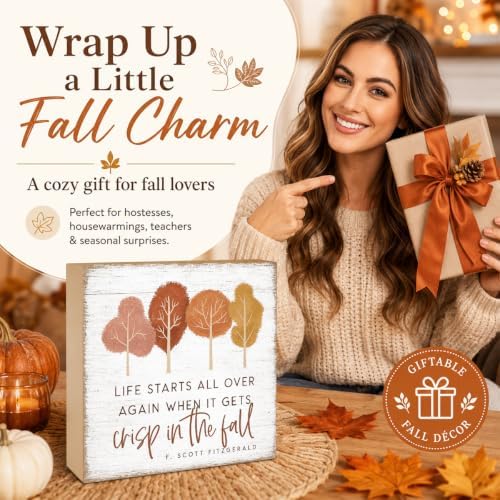 Fall Decorations for Home Autumn Quote Wood Sign Fall Wall Art