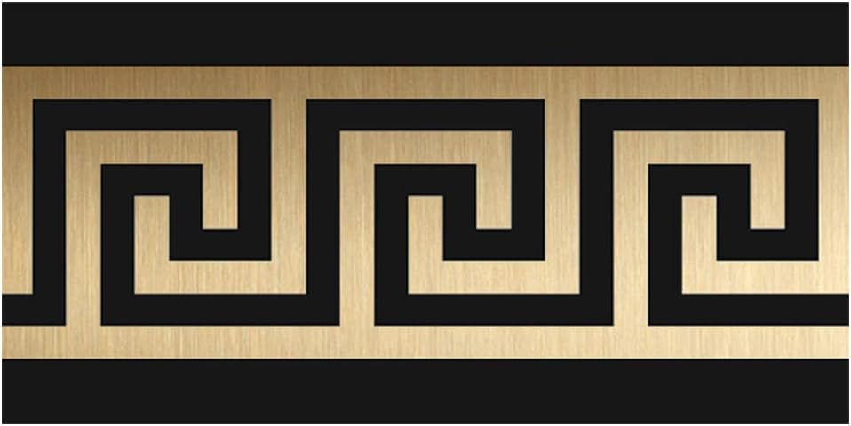 Self Adhesive Skirting Wall Waist Line Decal / Brushed Gold / 3.9 x 78.7