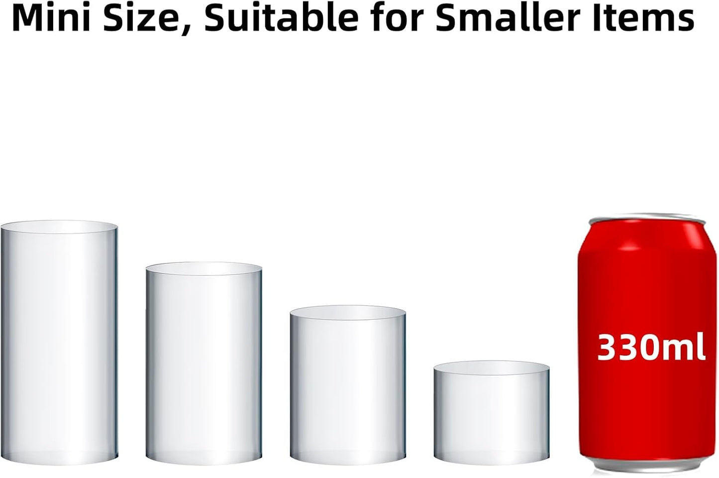 Acrylic Cylinder Risers Display Stand / Clear / Set of 4