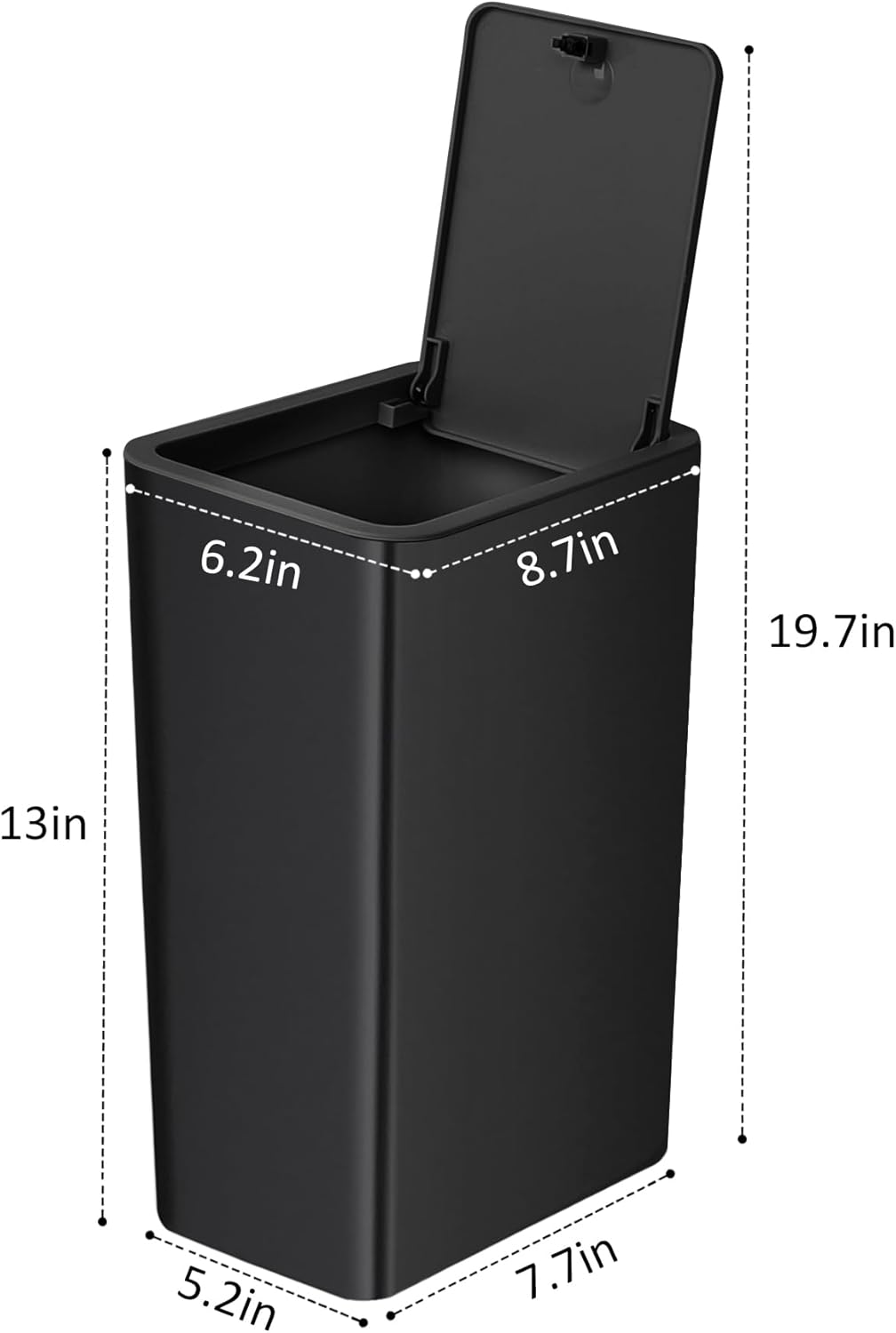 Small Trash Bin Waste Basket / Black