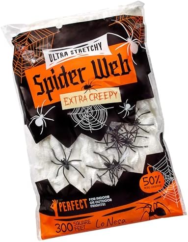 3,000 Sq. Ft Coverage, Indoor & Outdoor Use, Creepy Spiders Included, Garden Decor (10 Packs of 300 Square Feet)
