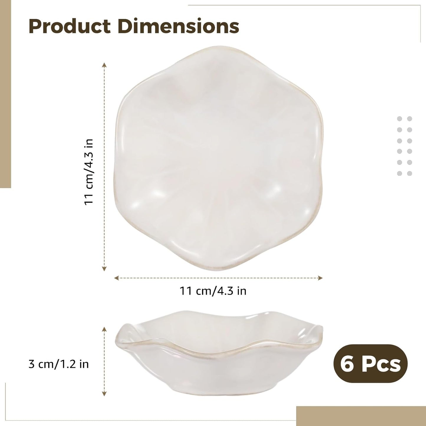 Small Trinket Trays / White / Set of 6