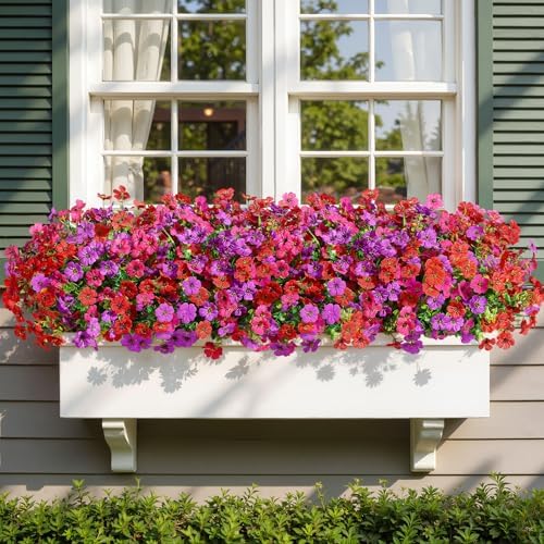 Alupssuc 48 Bundles Artificial Daisy Flowers UV Resistant for Outdoor Decor