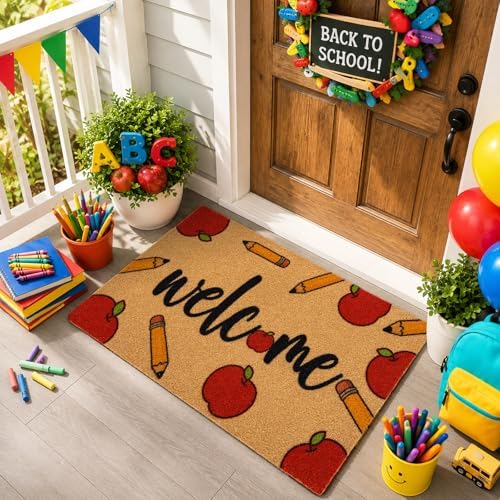 Classroom Welcome Door Mat-Back to School Doormat Apple Design