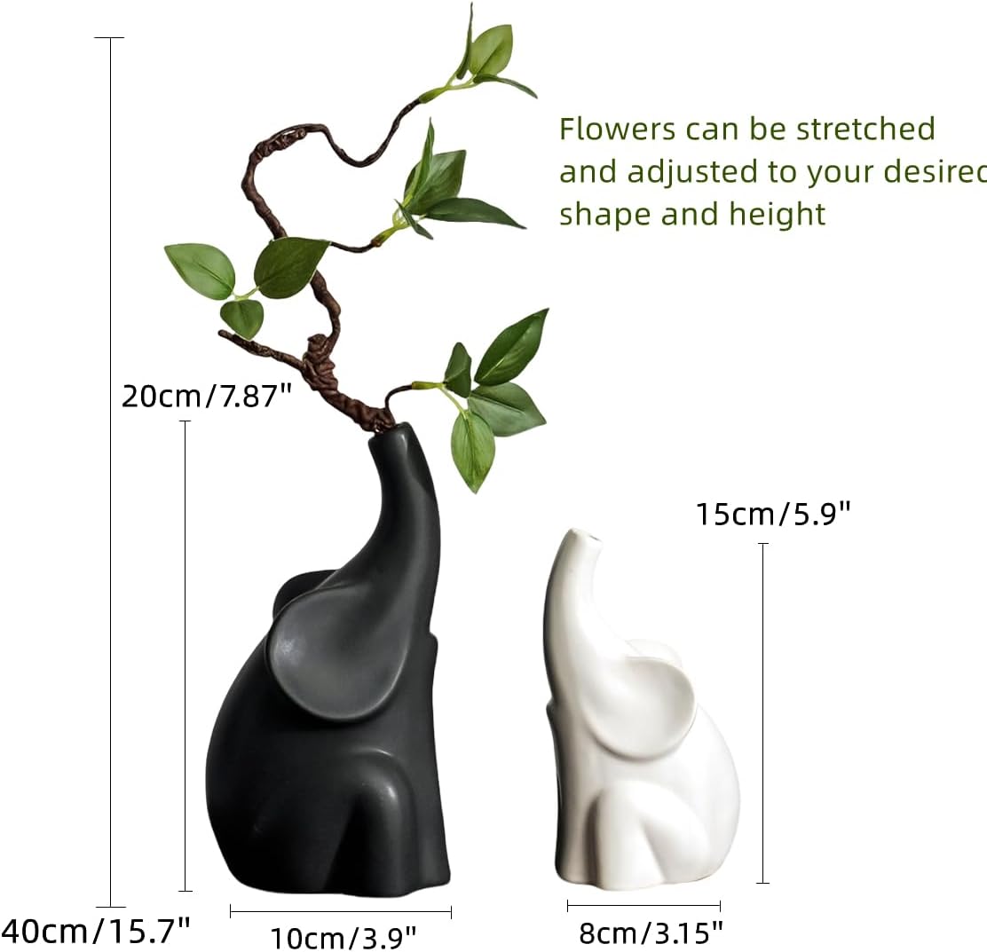 Modern Ceramic Decor Statue / Black White