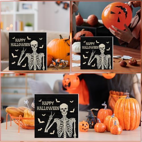 Halloween Decorations Indoor Funny and Spooky Wood Sign