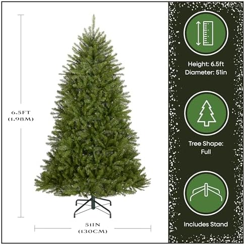 National Tree Company 6.5ft Unlit Dunhill Fir Artificial Christmas Tree