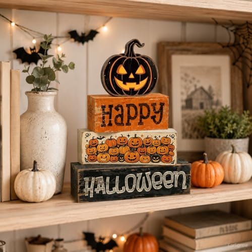 Halloween Pumpkin Decor Indoor, Halloween Table Decorations for Home