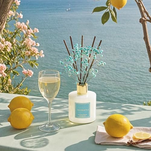 COCORRÍNA Reed Diffuser - Coconut Beach 6.7 fl oz Reed Diffuser with Sticks, Home Bedrrom Bathroom Shelf Decor