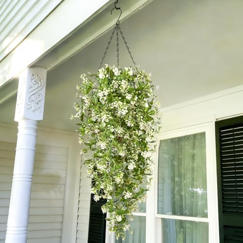 Waipfaru 8Pcs Fake Hanging Plants, Faux Ivy Fake Vines Greenery