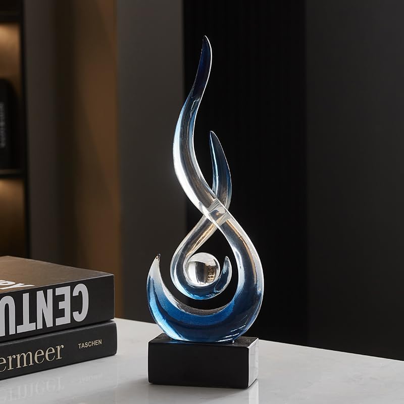 Resin Flame Statue Modern Centerpiece Ornaments / Bule