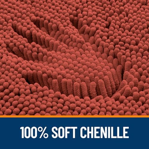 OLANLY Bathroom Runner Rugs 45x27, Extra Soft Absorbent Chenille Bath Rugs