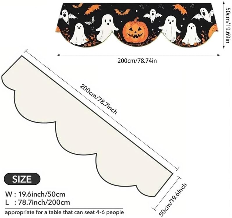 Halloween Fireplace Mantel Scarf Runner Cover Holiday Party Home Decoration