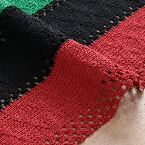 Artoid Mode Green Black Red Farmhouse Rustic Table Runner 12x72 Inch