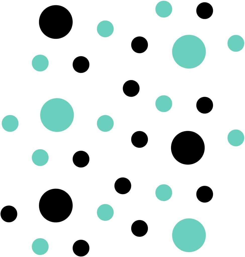 /Mint Green Vinyl Wall Stickers / 30 Decals / Black / 4 Inch