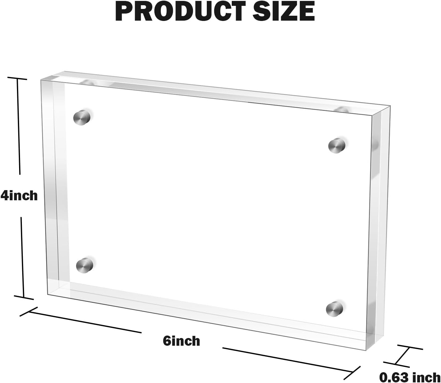 Acrylic Picture Frame / 4 x 6 / Clear