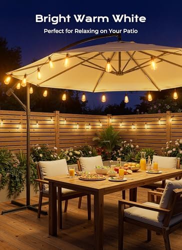 Brightown 151FT Solar String Lights Outdoor Waterproof, Up to 26Hrs Runtime