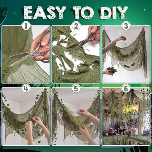 Thiccywoov 17 Pcs Green Monster Party Decoration Halloween Swamp Decor