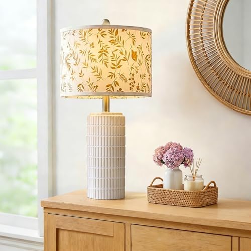 PoKat 23'' Dried Flowers Table Lamp for Bedroom Nightstands, Birthday Gifts for Women Mom, House Warming Gifts New Home