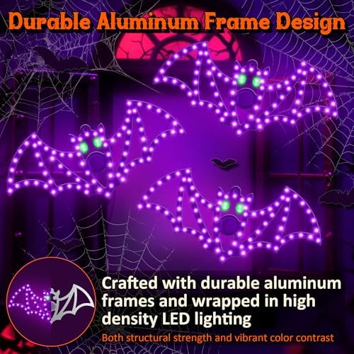 6-Pack 14" Halloween Classics Twinkling LED Bat Window Lights