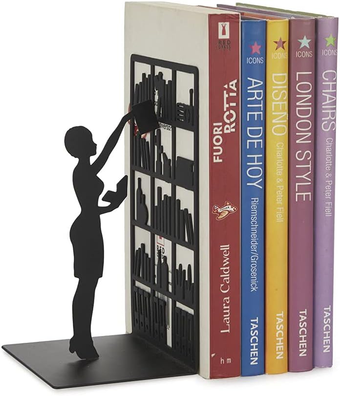 The Library Metal Bookend / Black